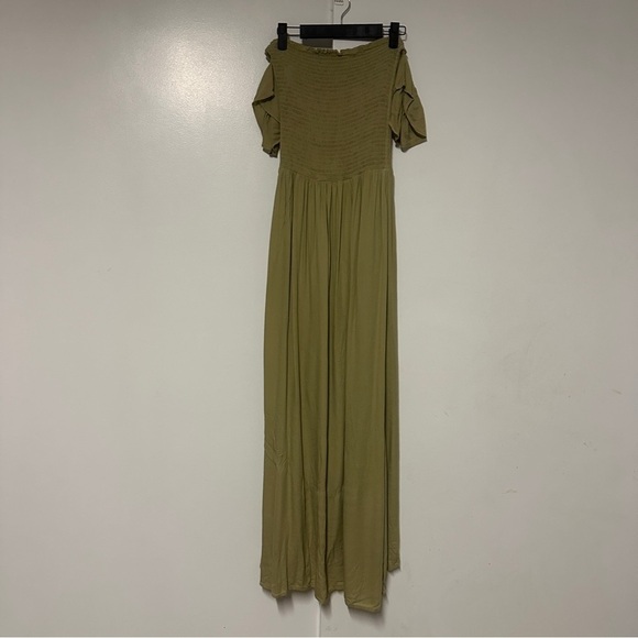 Young Fabulous & Broke Smocked light Green Frida smocked off shoulder Dress XS - Picture 10 of 10